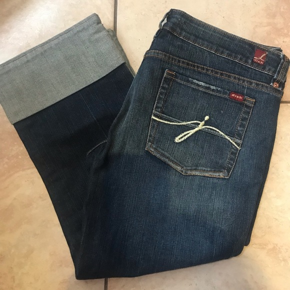 DISH Denim - Dish Jeans Size  33 with 4 inch Cuff with Rivets